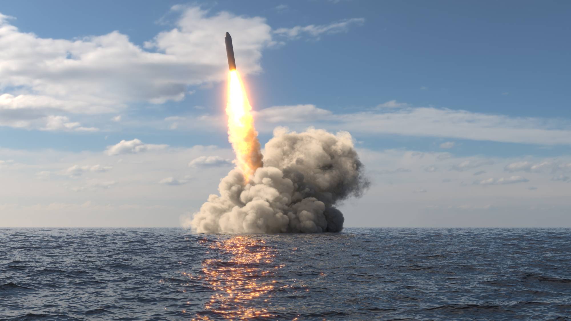 Ballistic missile launch from underwater